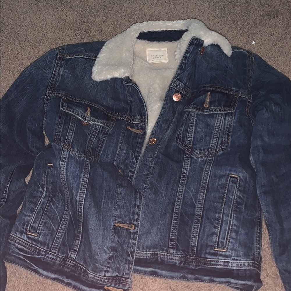 fur jean jacket